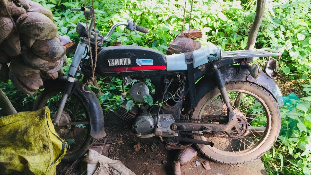 Old Yamaha Japan Motorcycle Starting  Up After 05 Years | Old Motorcycle Restoration