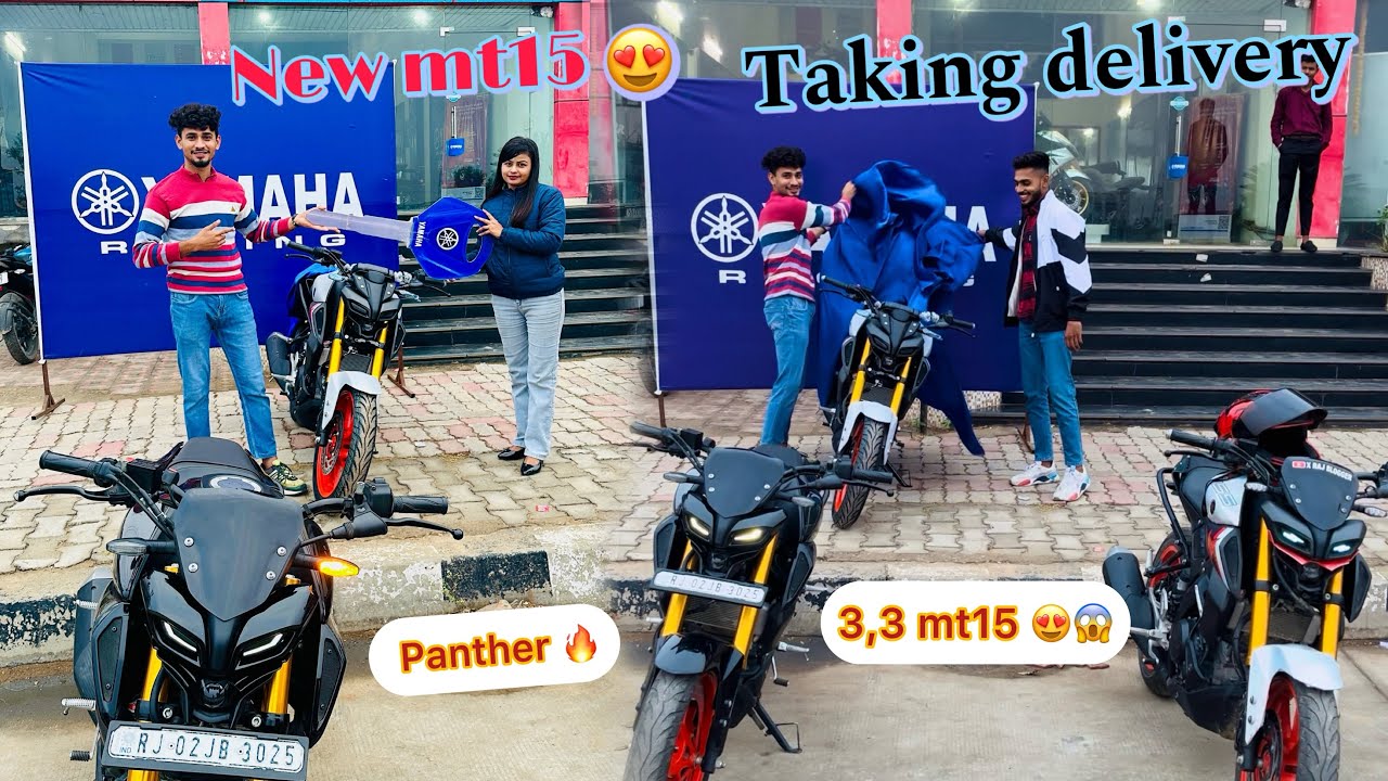 Taking delivery New Yamaha Mt15v3 😍 || New Mt15 in group 2024 model 😍 Mt15 on road price