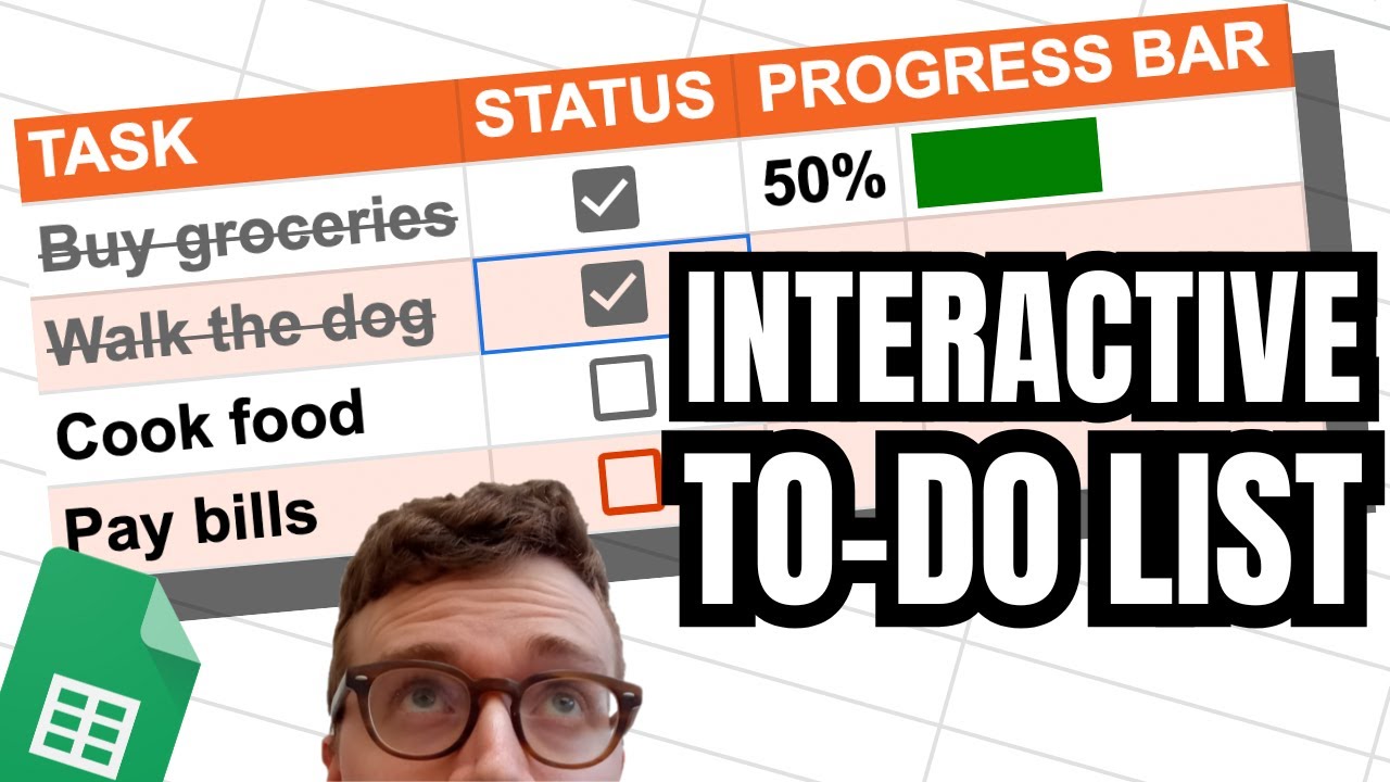 INTERACTIVE TO-DO LIST (Google Sheets Tutorial)