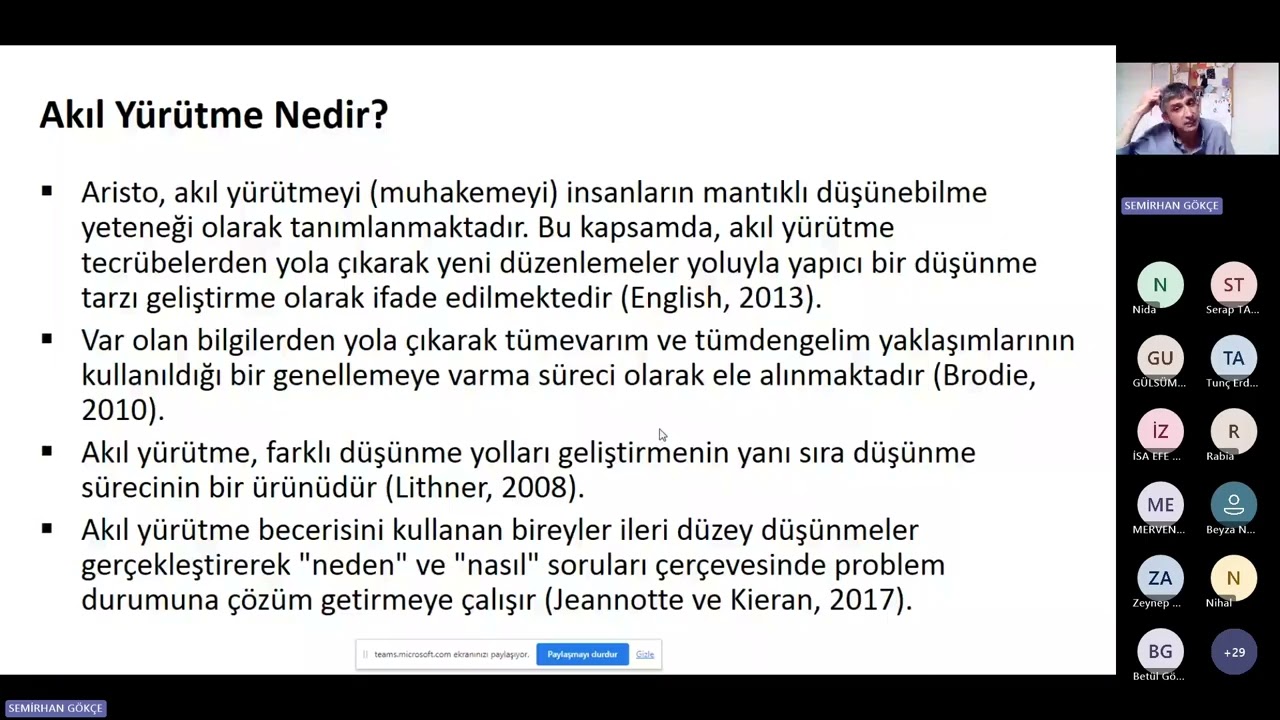 STEM Eğitiminde Akıl Yürütme