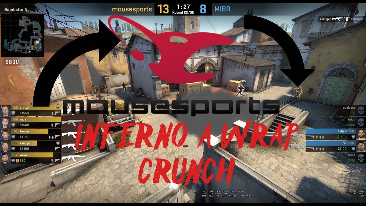 Mousesports Inferno A Wrap Crunch Rush Strat (CS:GO Strategy Breakdown)