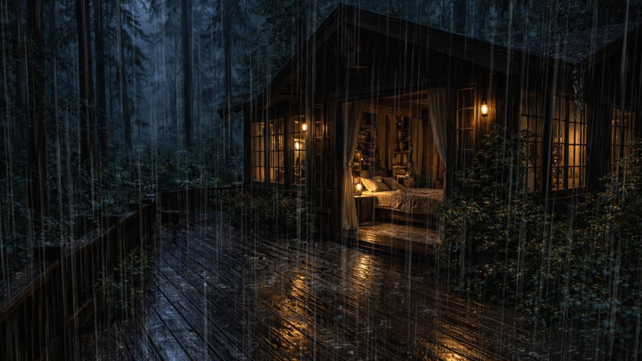 Heavy Rain with Thunder & Loud Storm Sounds Hours Nonstop for Deep Sleep | Relaxing Rain Ambience 8