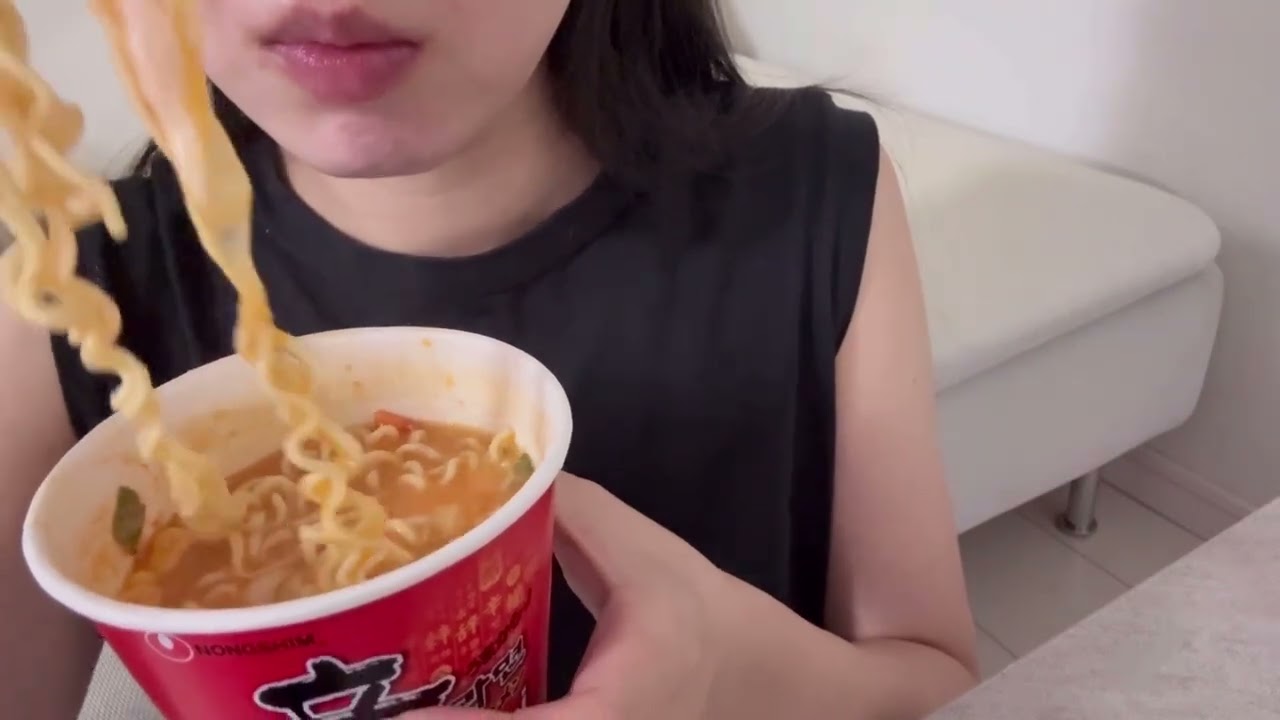 【ASMR】辛ラーメンモッパン eatingsounds