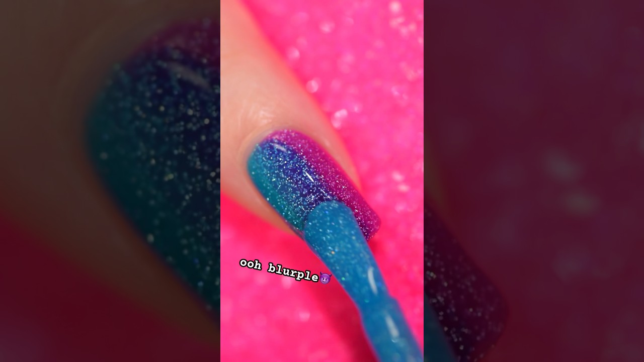 Gradient nail polish hack💅🌈 rainbow jelly edition ft. Holo Taco retro collection