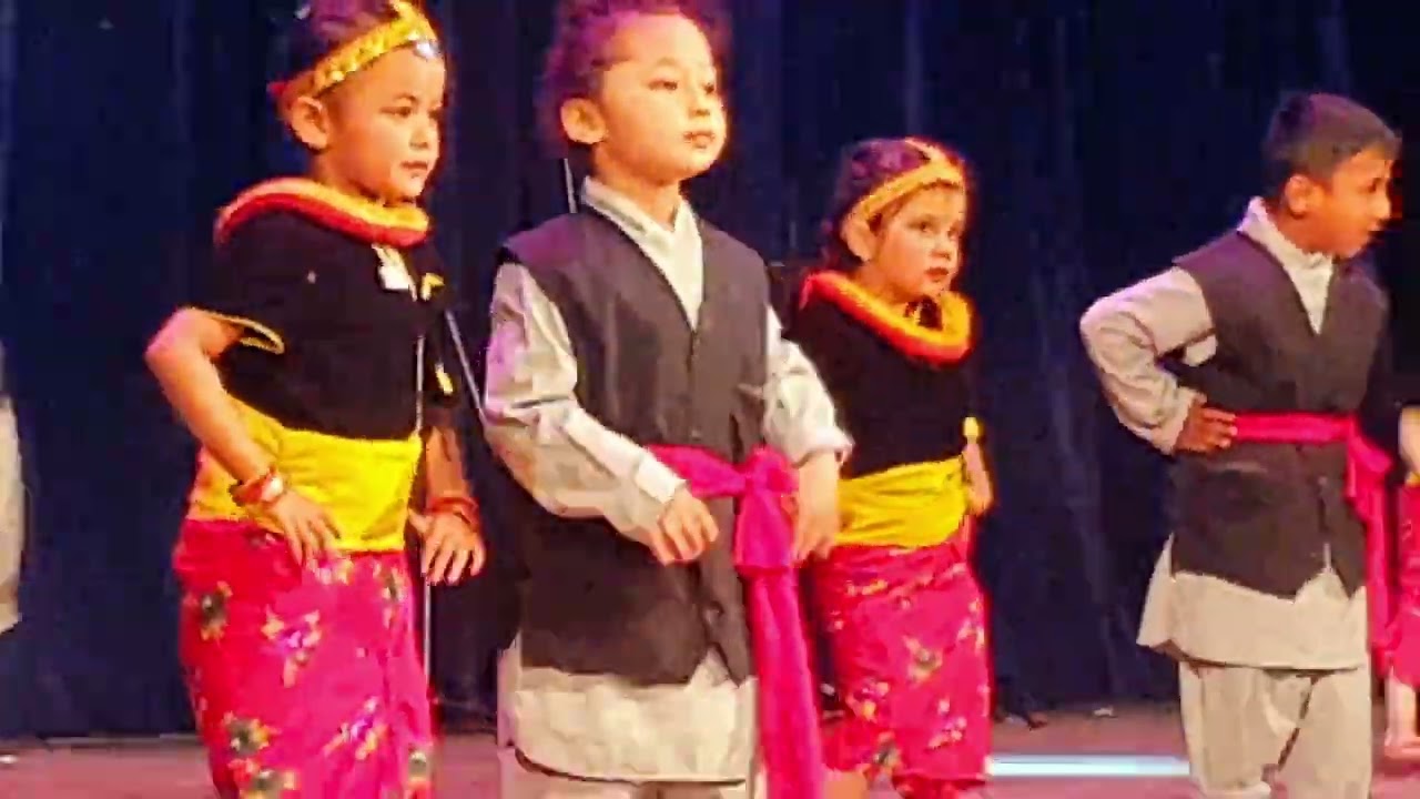 full reyansh performance in stage ever #shemrock kids wonderland # koteshwor#