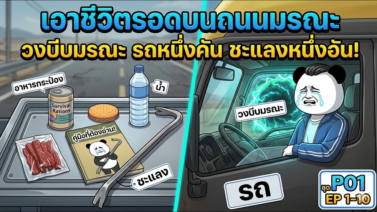 [P01 EP1-10] เอาชีวิตรอดบนถนนมรณะ: วงบีบมรณะ รถหนึ่งคัน ชะแลงหนึ่งอัน กับคู่มือที่ต้องอ่าน!