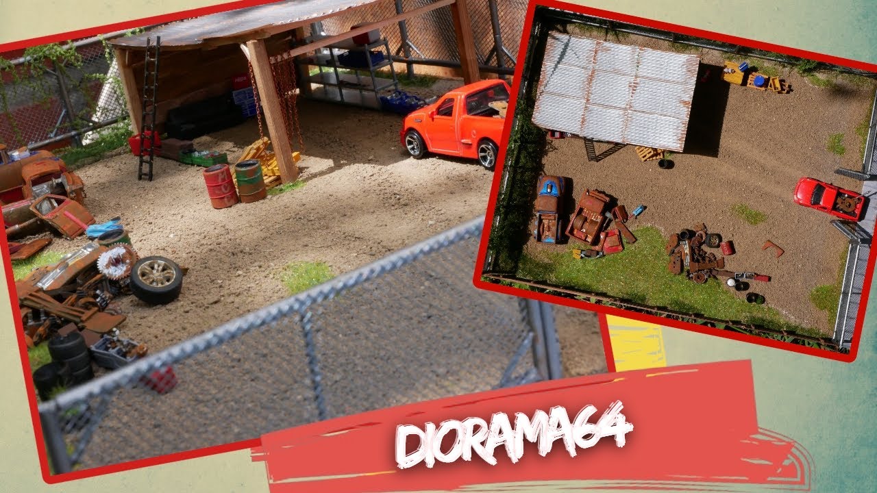 HOW TO MAKE A  DIORAMA OF CAR JUNKYARD 1\64