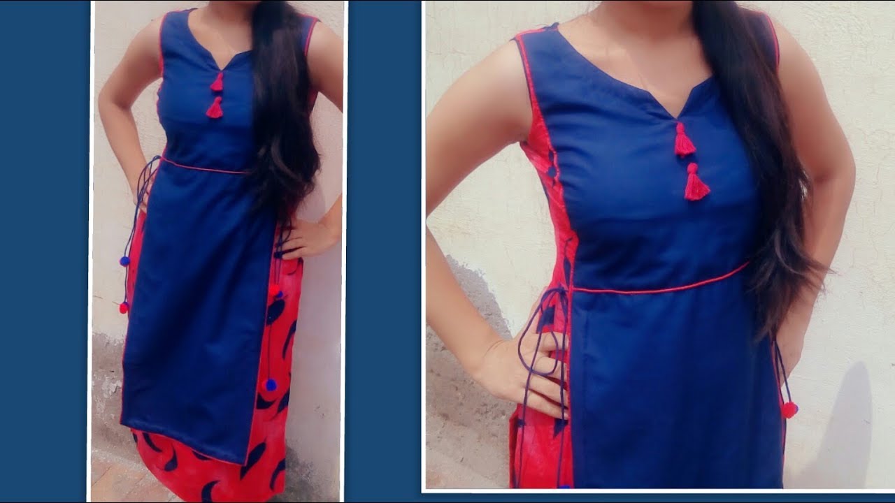 Double layer kurti cutting and stitching