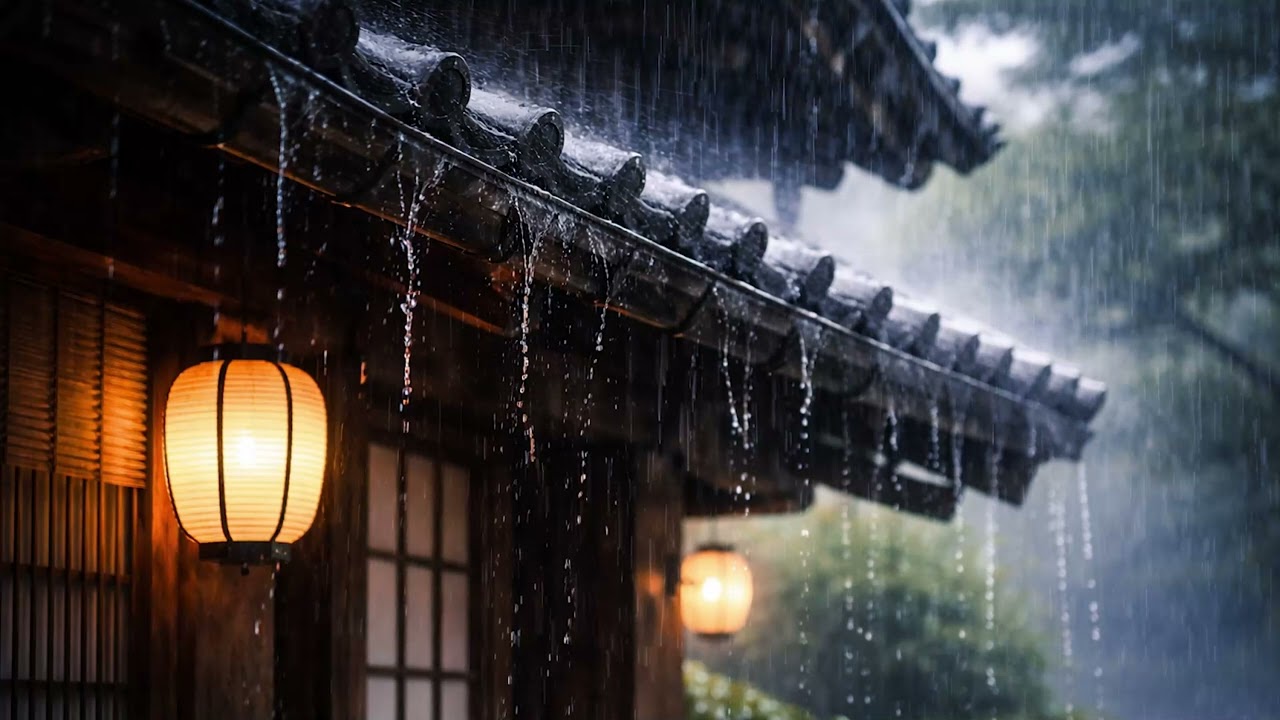 3.雨の軒先の静かな雨音｜雨音　環境音【安眠環境音】