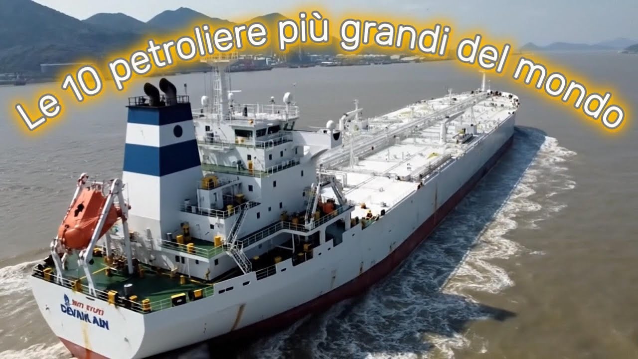 Le 10 petroliere pi&ugrave; grandi del mondo, la pi&ugrave; grande &egrave; lunga mezzo chilometro.