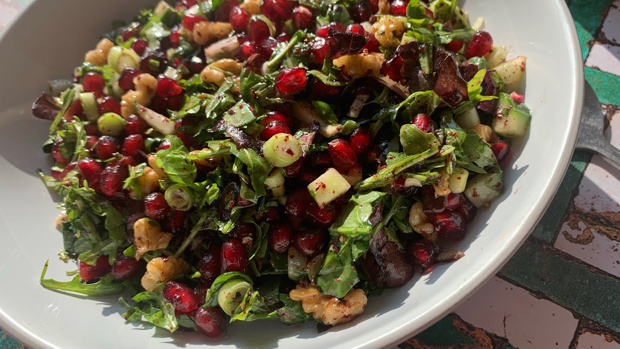 [ASMR] pomegranate salad 🥗 سلطة الرمان
