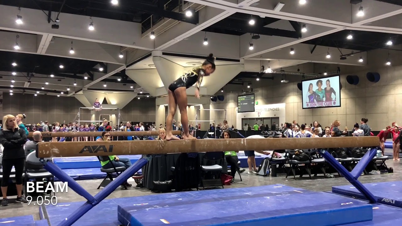 Keira’s level 7 gymnastics meet. floor score 9.875 SCEGA CAL CLASSICS 2018