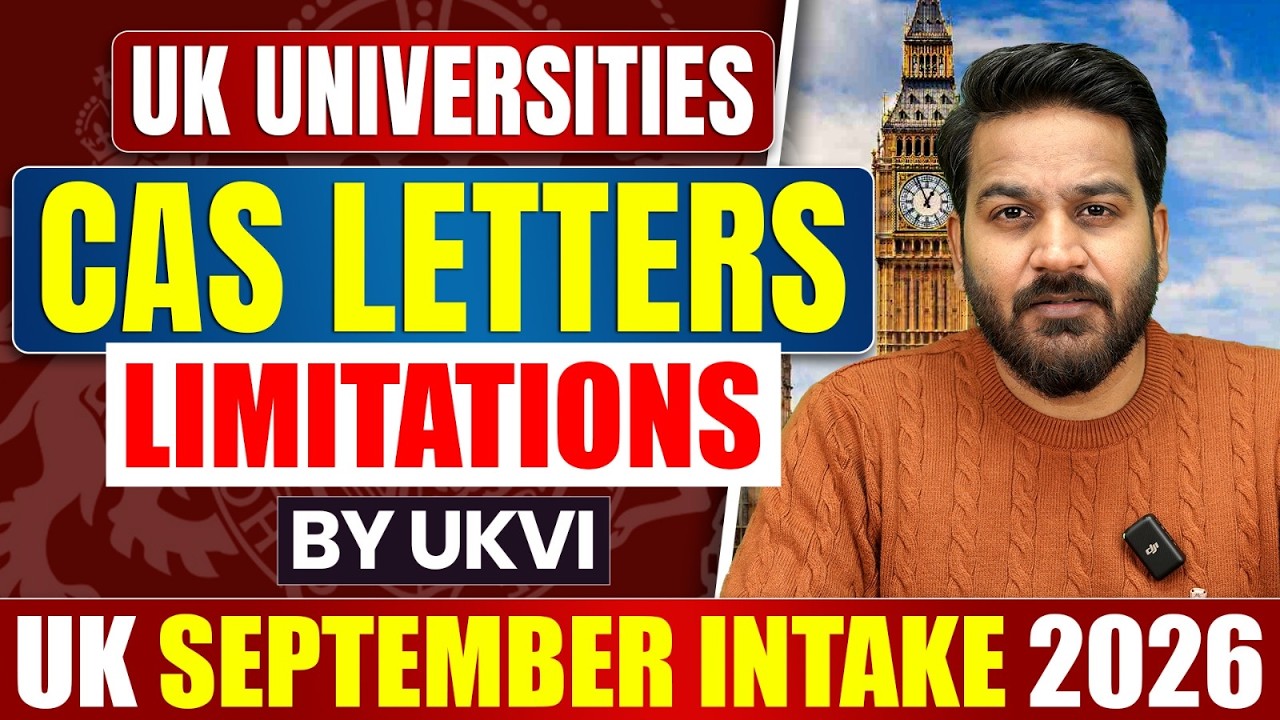 CAS Letter Reduced by UKVI? 🇬🇧 Hurry Up and Apply Now! UK September Intake 2026