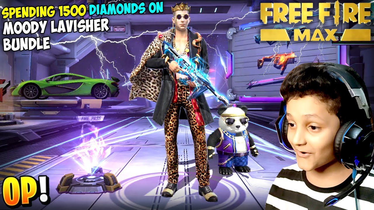 SPENDING 1500 DIAMONDS ON MOODY LAVISHER BUNDLE IN FREE FIRE MAX 🔥🔥