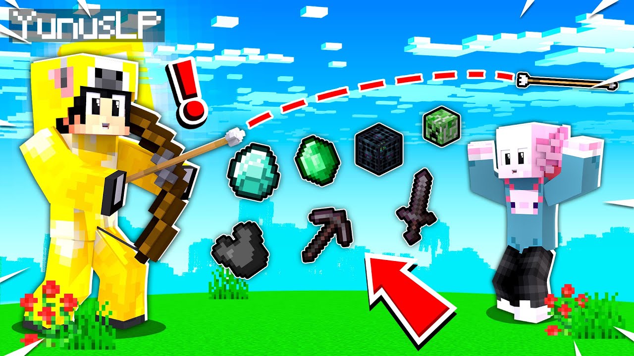 Minecraft'ta OKLARDAN RASTGELE EŞYALAR ÇIKIYOR!
