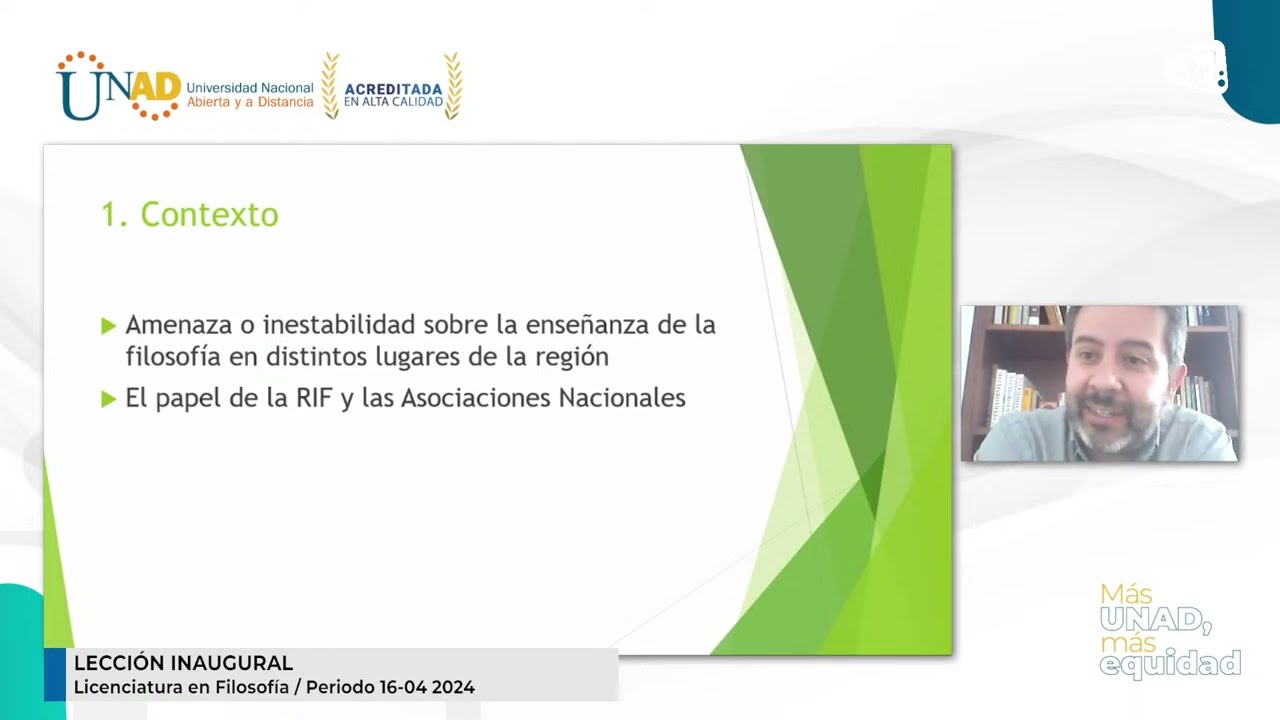 Lección inaugural  - Licenciatura en filosofía periodo 1604/2024