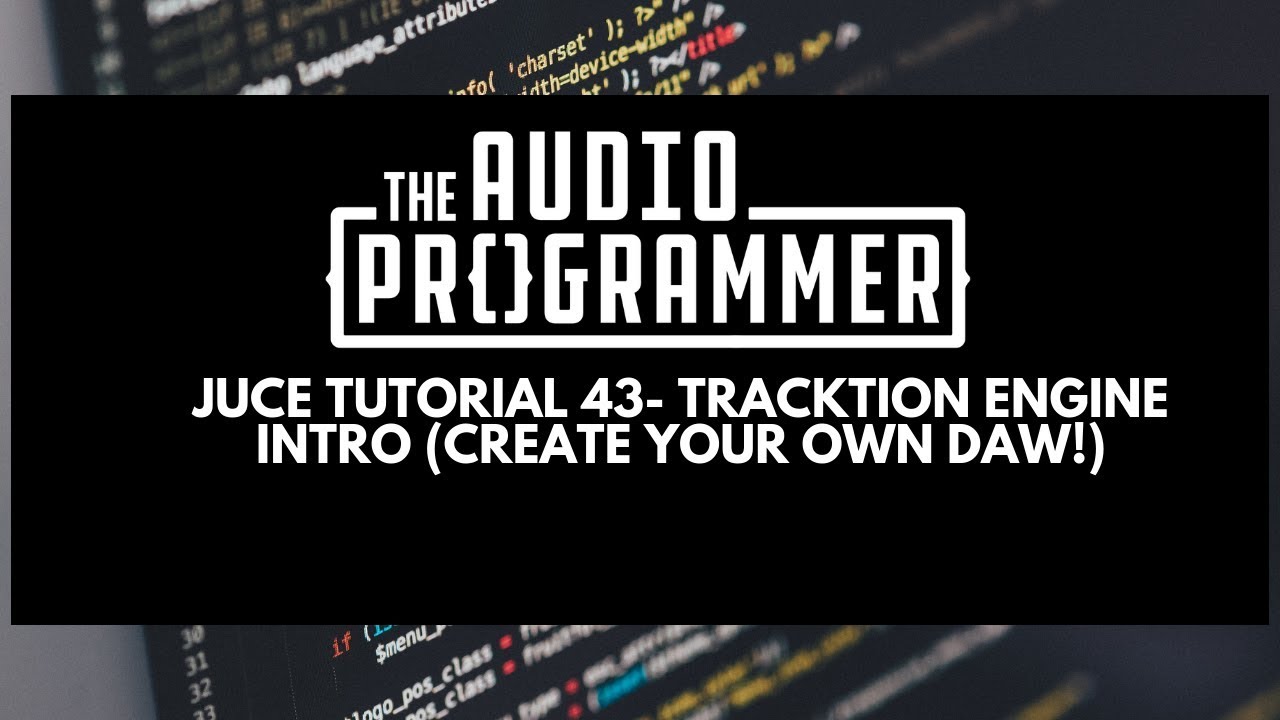 Juce Tutorial 43- Tracktion Engine Intro (Create your own DAW!)