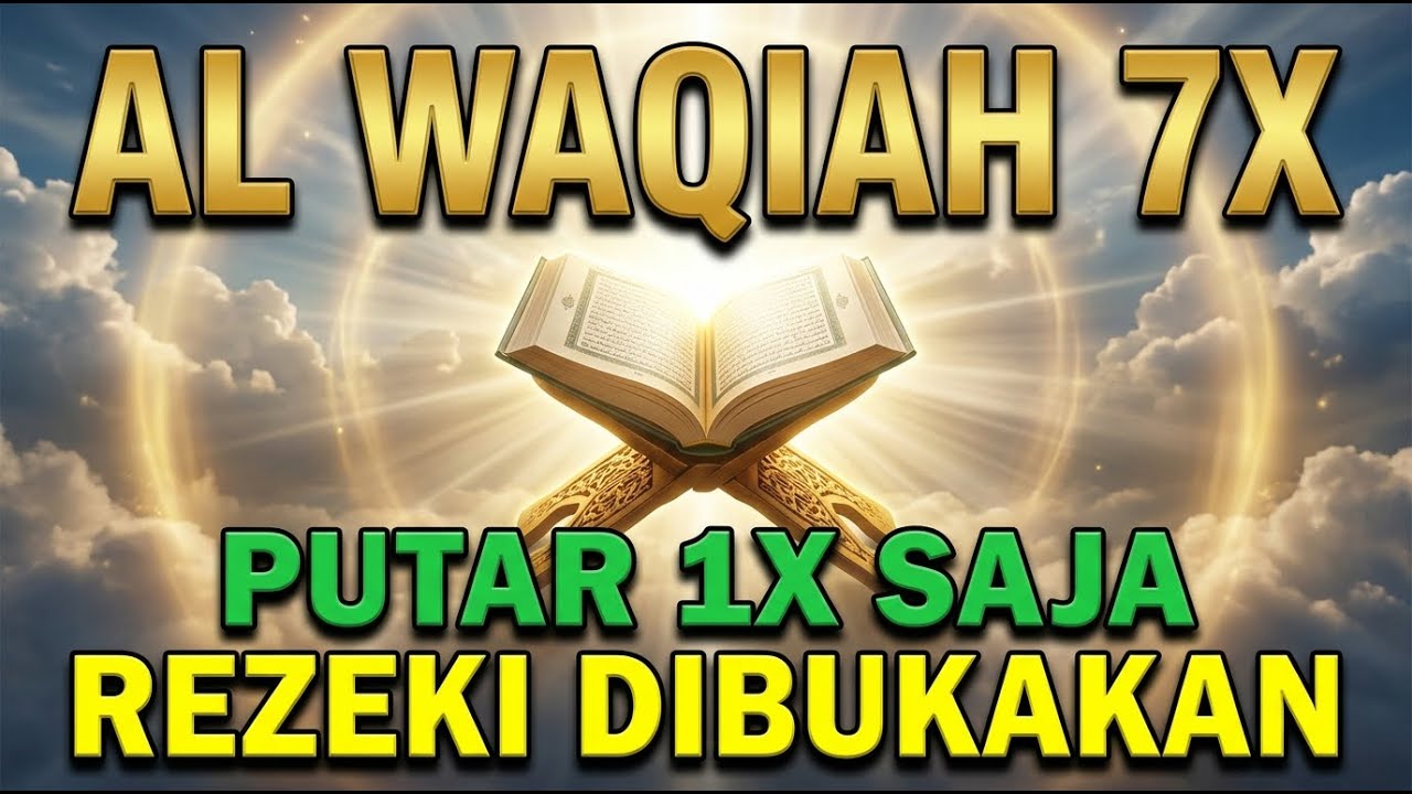 Al Waqiah 7X Sekali Putar Rezeki Datang Cepat dan Lancar