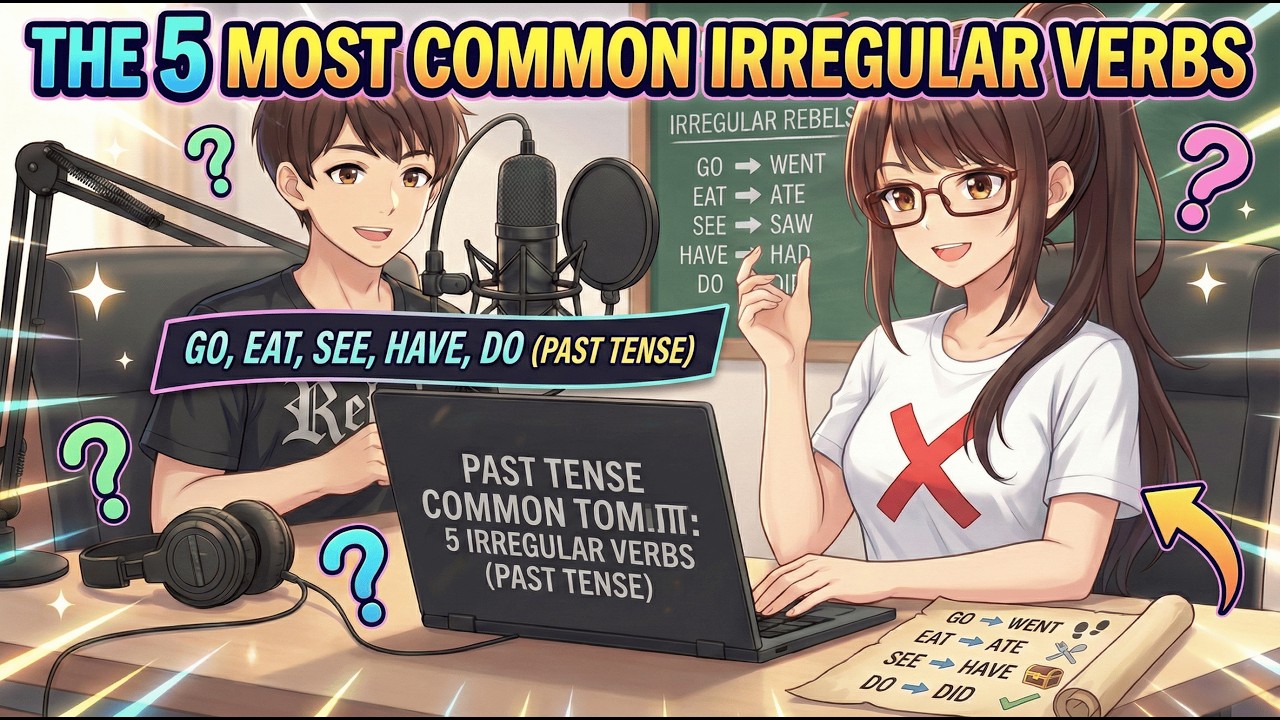 The 5 Most Common Irregular Verbs: Go, Eat, See, Have, Do (Past Tense)