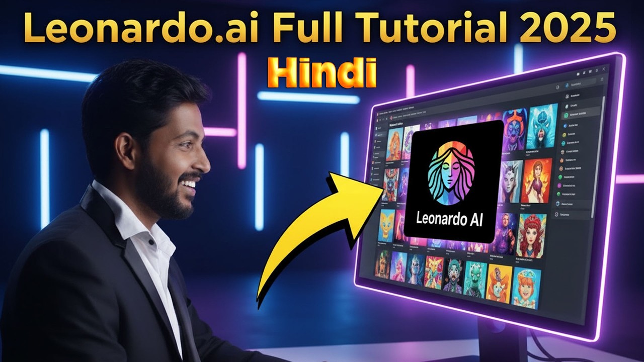 Leonardo AI Tutorial Hindi 2025 Realtime Canvas, Flux Model & Image to Video
