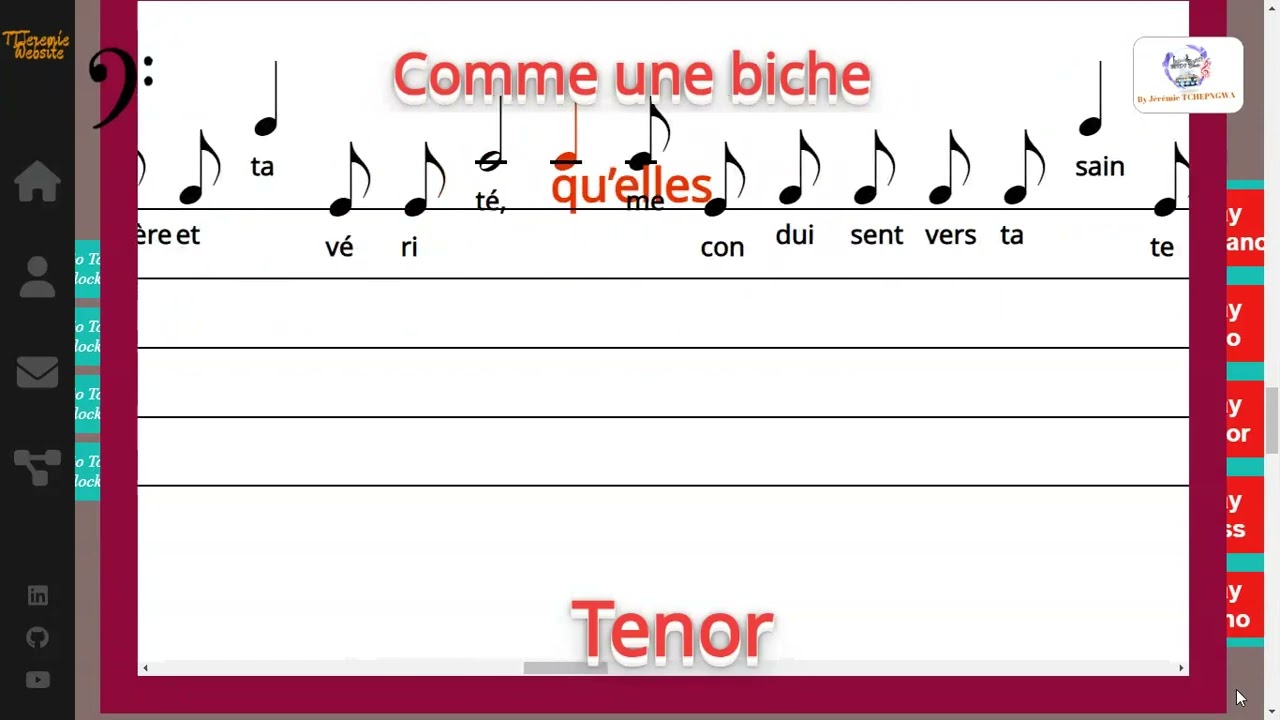 Comme une biche - C.E. Haugel - Tenor