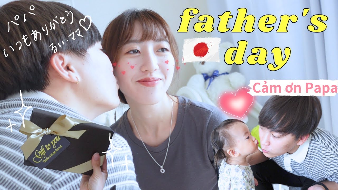 Hạnh phúc bất ngờ khi được vợ và con gái tặng quà nhân ''Ngày của Cha'' Gia đình Việt Nhật