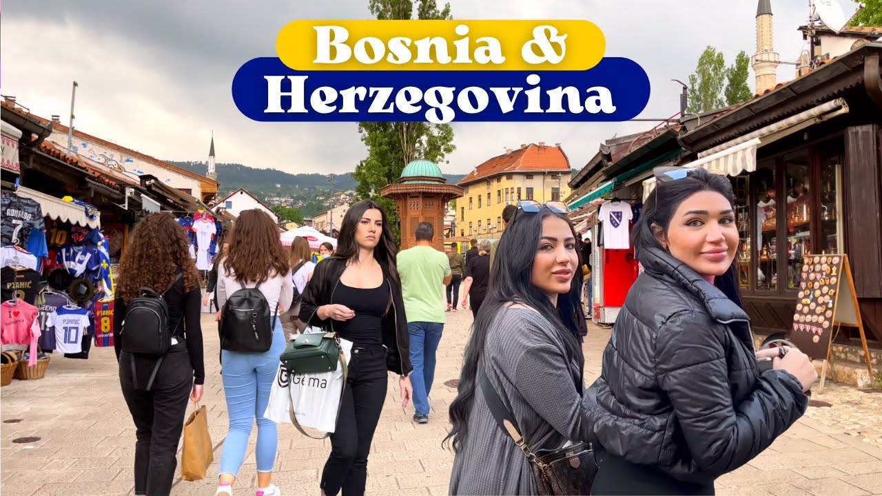 Bosnia and Herzegovina 🇧🇦 FULL Walking Tour [4K 60fps] Sarajevo, Mostar, Srebrenica, Tuzla