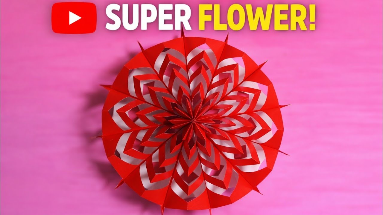 Handmade flower with paper ,easy paper craft ideas,paper sy flower banany ka tariqa#diy#beautiful 