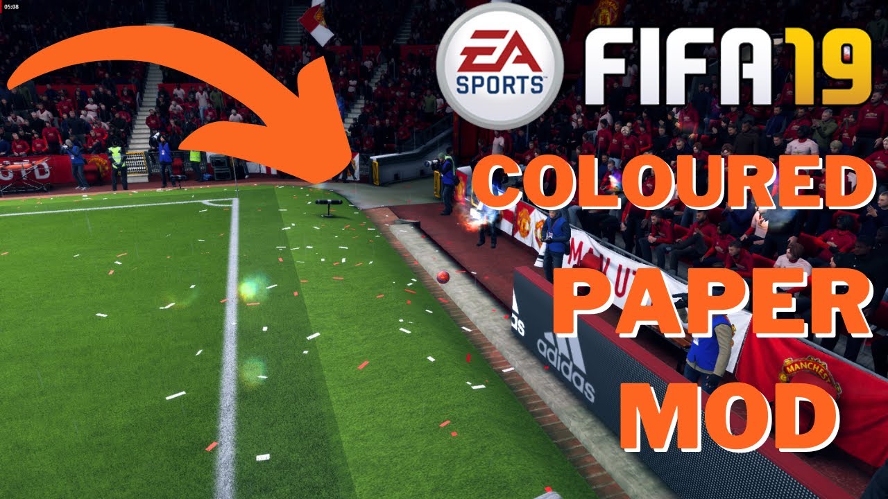 FIFA 19 COLOURED PAPER MOD ON PITCH