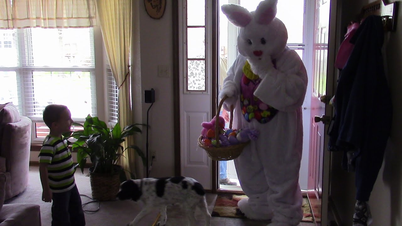 The Easter Bunny at Theresa's house