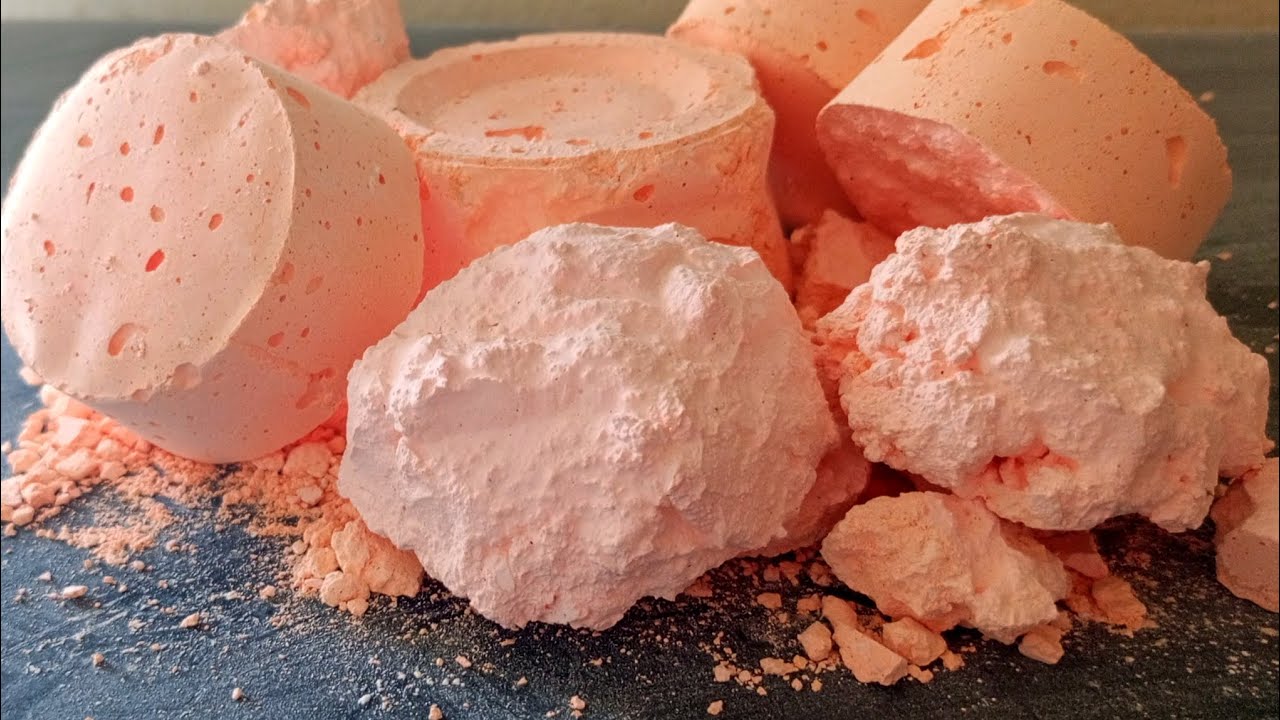 Orange gym chalk reforms crush/gym chalk ASMR today/ASMR gym chalk/crunchy crush/gym chalk crush