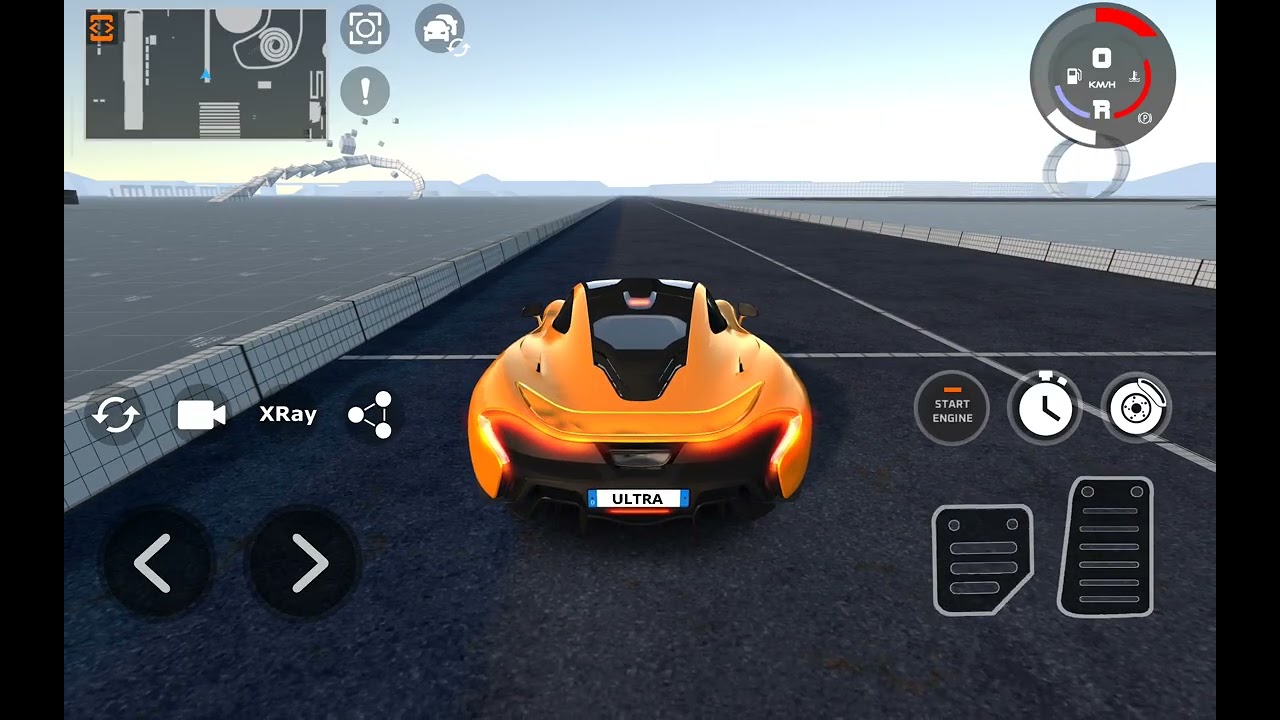 McLaren P1 lap around the map + drag test