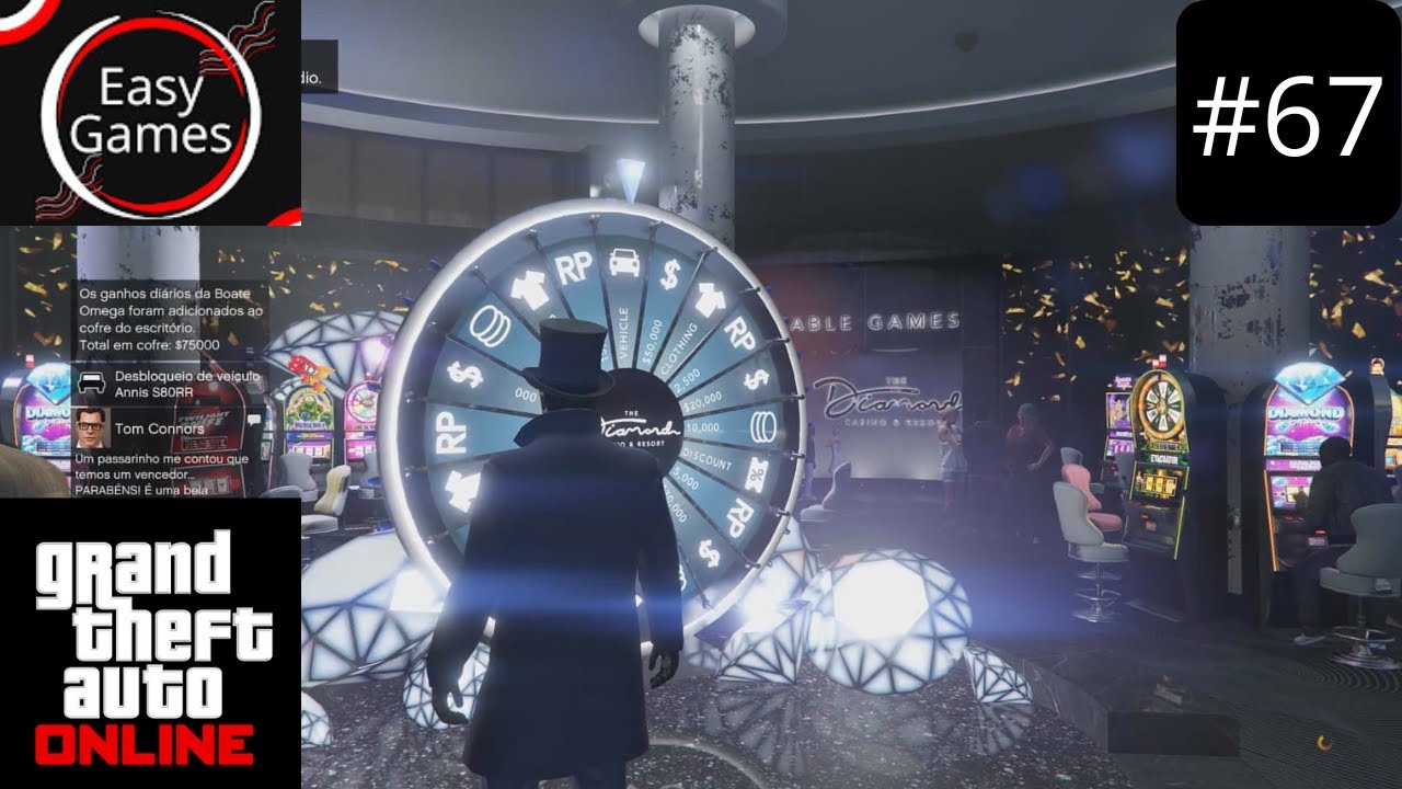 GTA 5 ONLINE - #67 - GANHANDO UM CARRO DE PISTA NA ROLETA DO CASSINO  - PLAYSTATION - MODO ONLINE