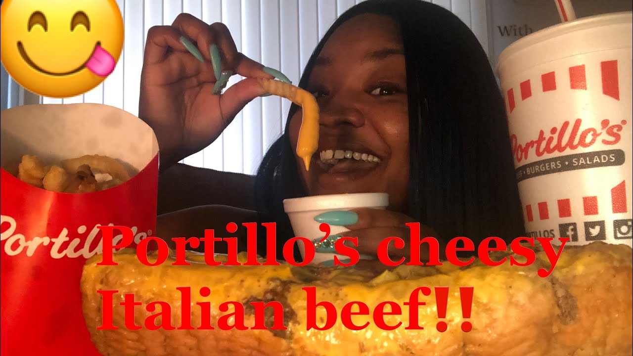 PORTILLO’S ITALIAN BEEF DIPPED IN LOTS OF CHEESE SAUCE|MUKBANG|🚨 SMACK ALERT🚨