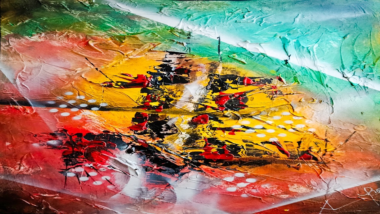 Abstract Art |  Let's Paint an Acrylic Painting Called 