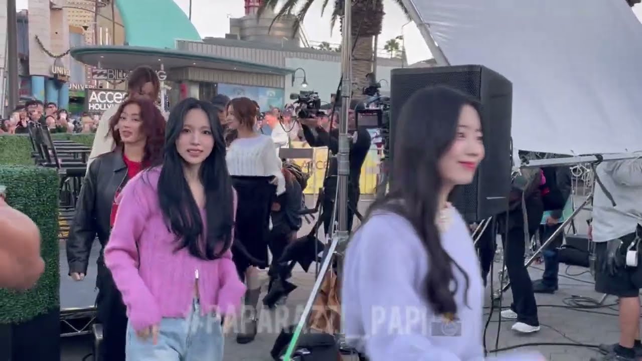 K-Pop Girl group TWICE in Los Angeles- Access Hollywood / Universal studios
