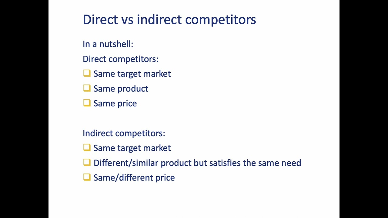 Direct vs Indirect Competitors