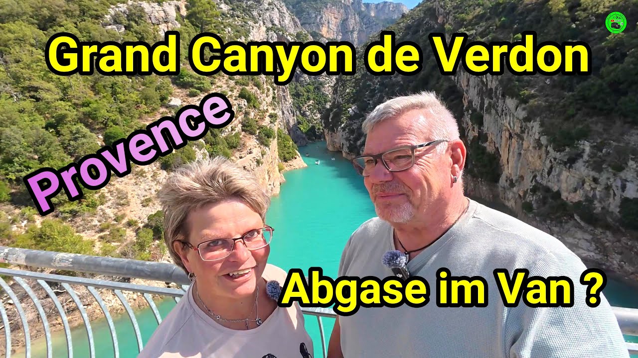 Verdonschlucht , der schönste Canyon Europas . Im Black Eddy  stinkt es noch Abgase 😞