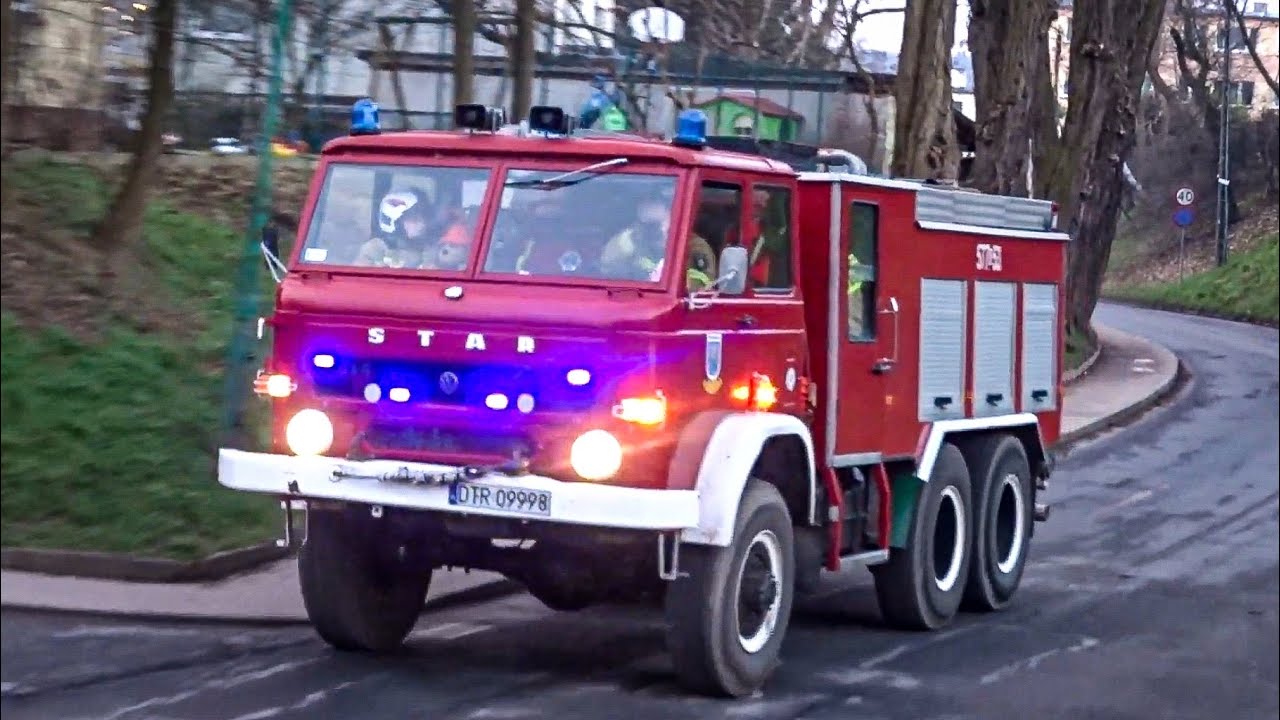Dojazd Alarmowy Zastępu 577[D]53 - GBM 3/8 Star 266/Osiny z OSP Szczytkowice do pożaru komina