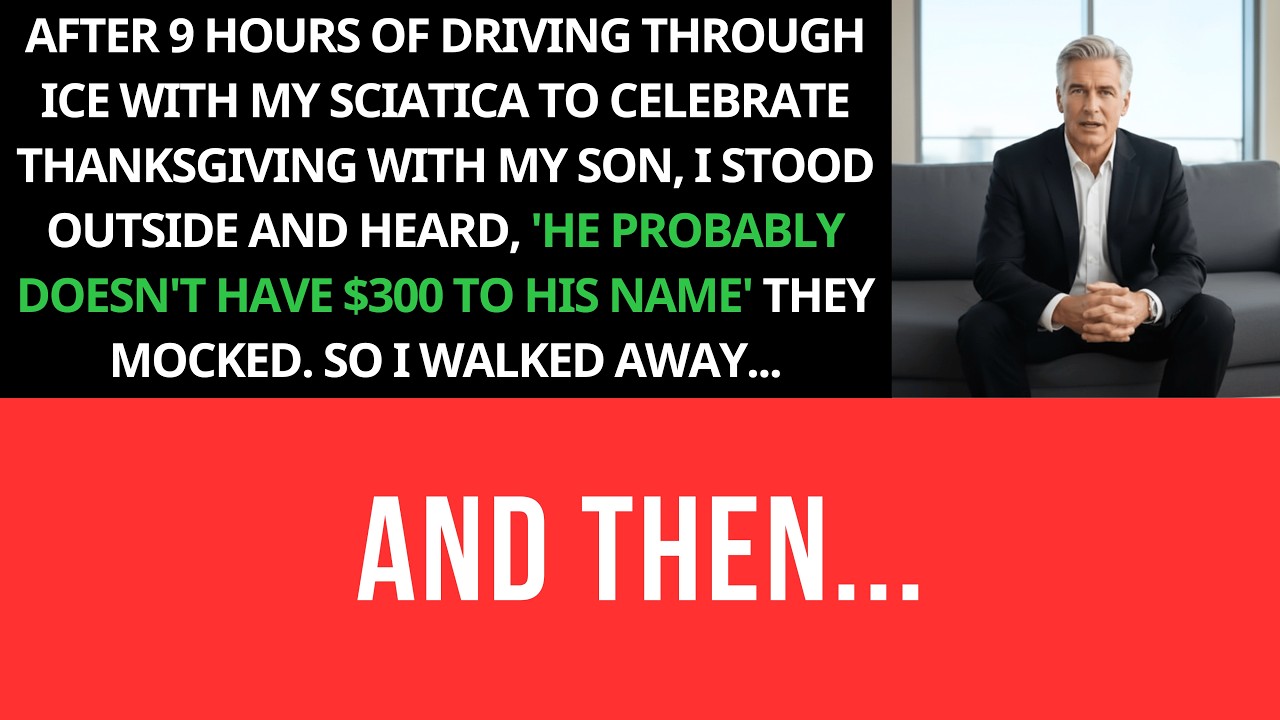 After Driving For 9 Hours Through Ice To Celebrate Thanksgiving With My Son, I Stood Outside...