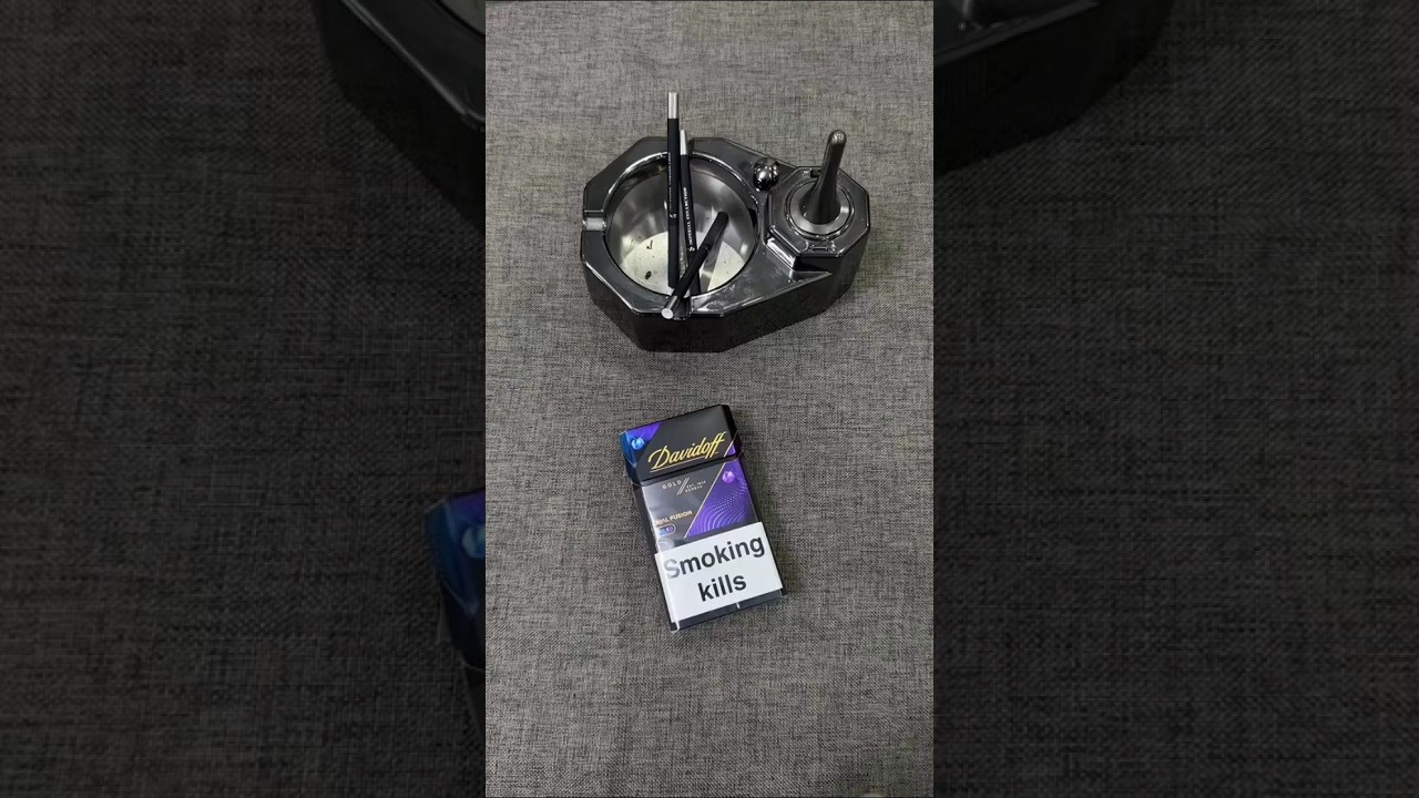 Black alloy ashtray and lighter 2 in 1 #lighter #ashtray #shorts