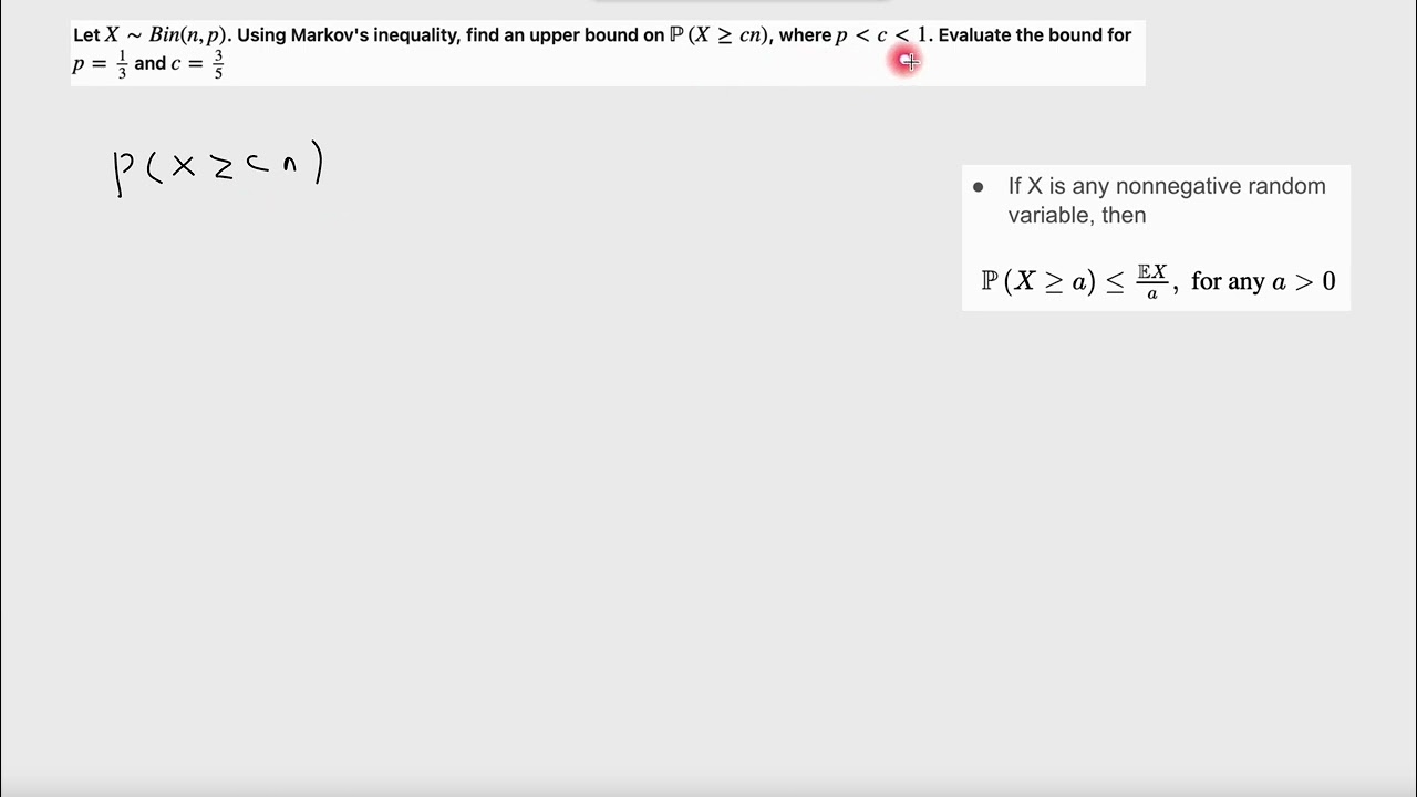 Markov inequality example 1