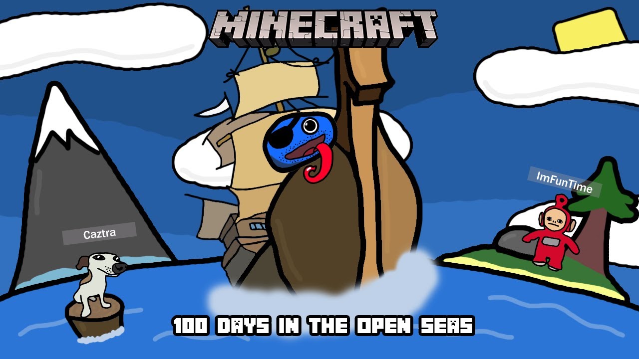 I spent 100 DAYS in the OPEN SEAS in Minecraft...