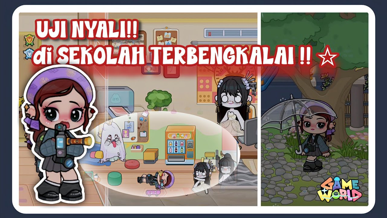 Drama ASMR! Uji Nyali di Sekolah Terbengkalai | GAME WORLD LIFE STORY BABYBUS 