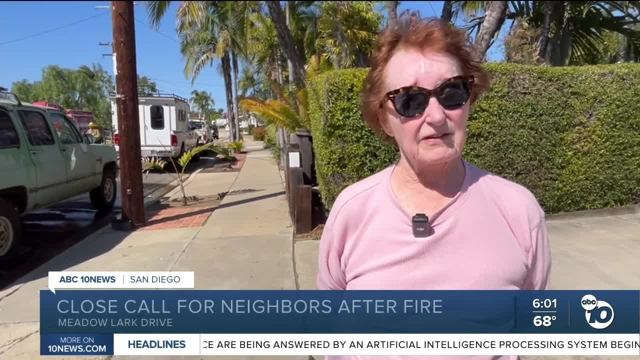 Close call for neighbors after fire