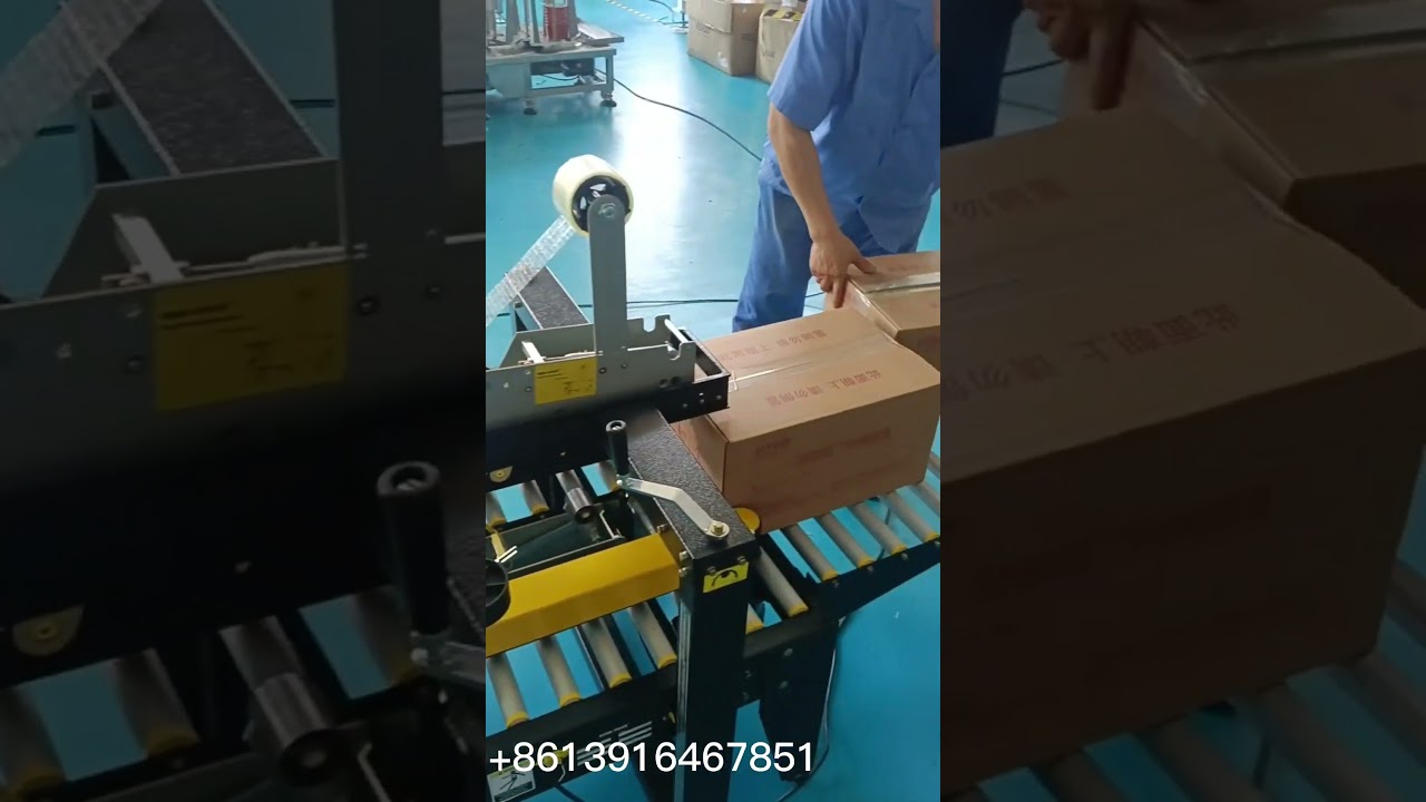 Semi automatic adhesive tape carton box sealing machine