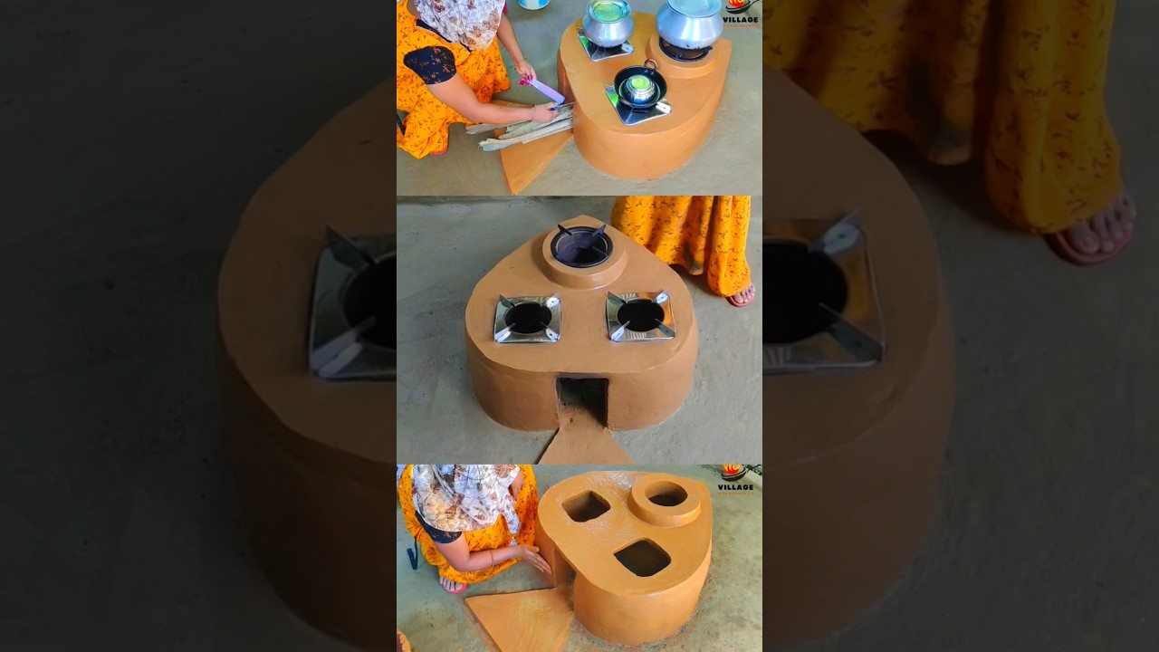 Desi मिट्टी का चूल्हा बनाना सीखें | Easy Clay Stove ✅ Mitti Ka Chulha #shorts