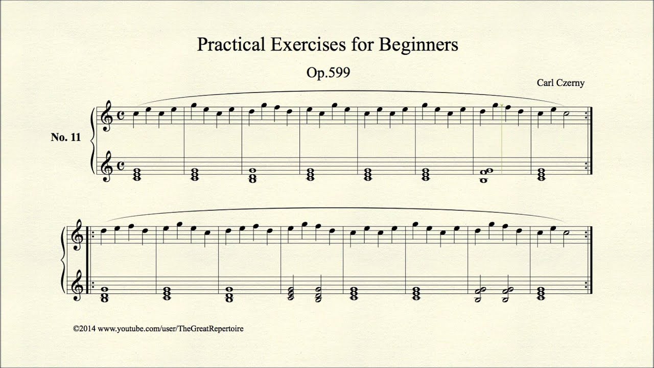 Czerny, Practical Exercises for Beginners, Op 599 , No 11