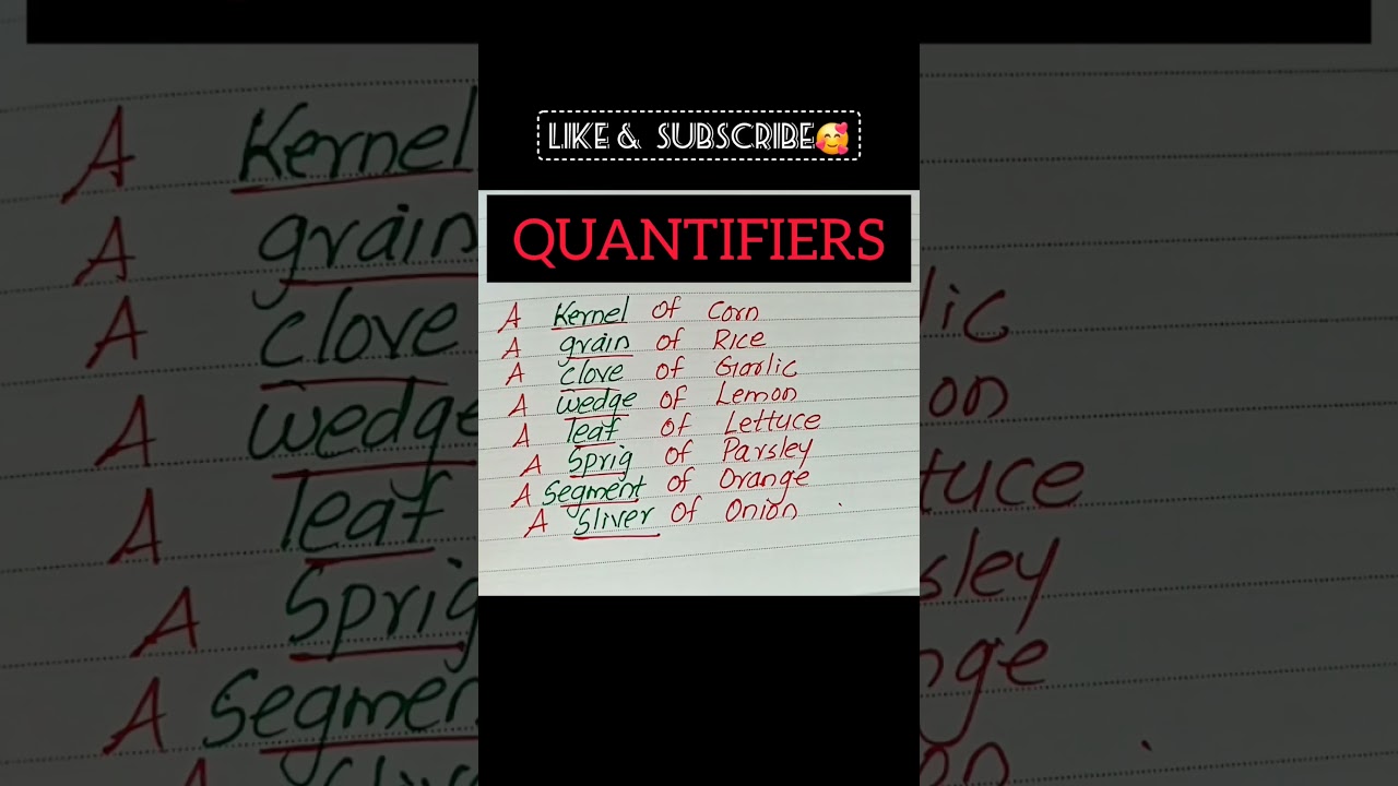 QUANTIFIERS