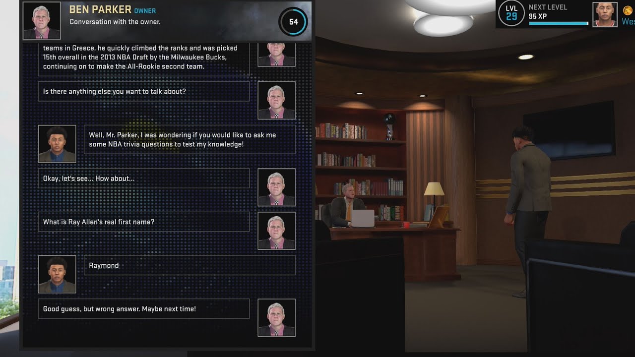 ANSWERING ALL THE NBA TRIVIA QUESTIONS ON NBA 2K16 MYGM!